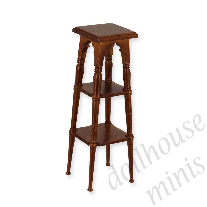 walnut high stool Trianon collectible furniture 1:12 walnut high stool Trianon collectible furniture 1:12