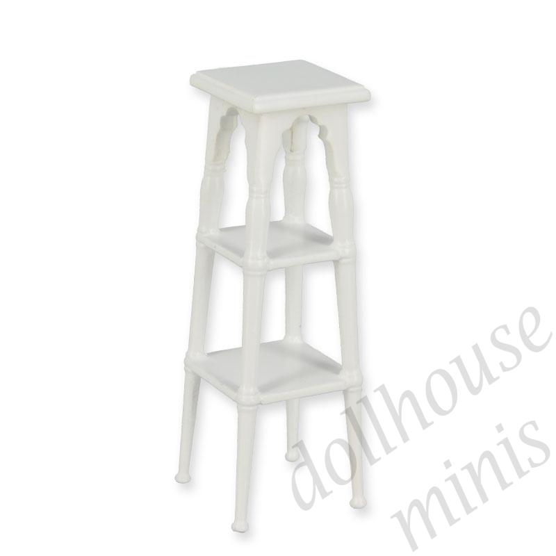 white high stool  Trianon collectible furniture 1:12