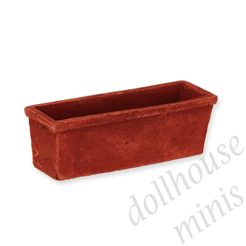 terra cotta flower pot empty Miniature 1:12