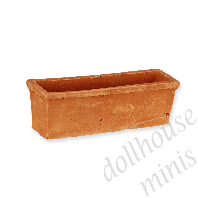 terra cotta flower pot empty 1:12