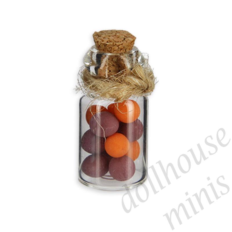 jar of preserved fruit, abricots and plums Miniature 1:12 jar of preserved fruit, abricots and plums Miniature 1:12