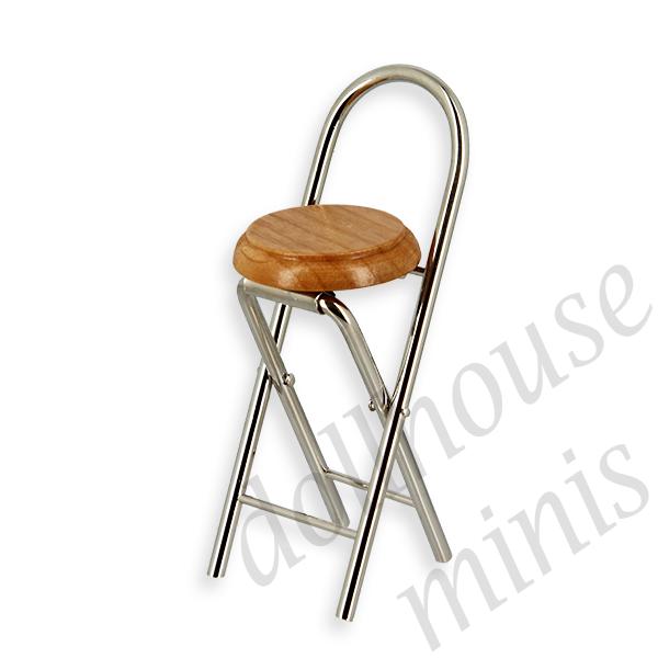 folding bar chair metal miniature furniture 1:12 folding bar chair metal miniature furniture 1:12
