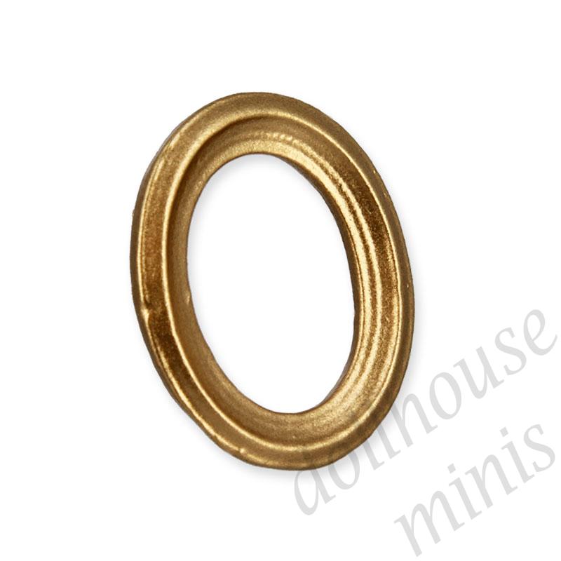 small oval golden frame Miniature 1:12