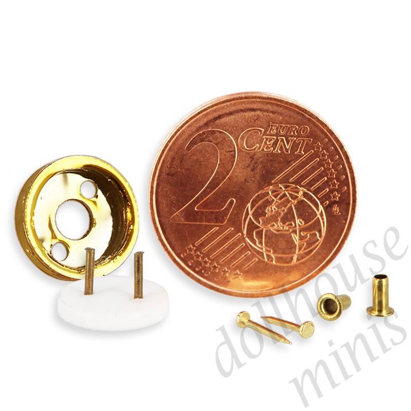 round wall lamp adapter with 2 eyelets for dollhouses 1:12 round wall lamp adapter with 2 eyelets for dollhouses 1:12
