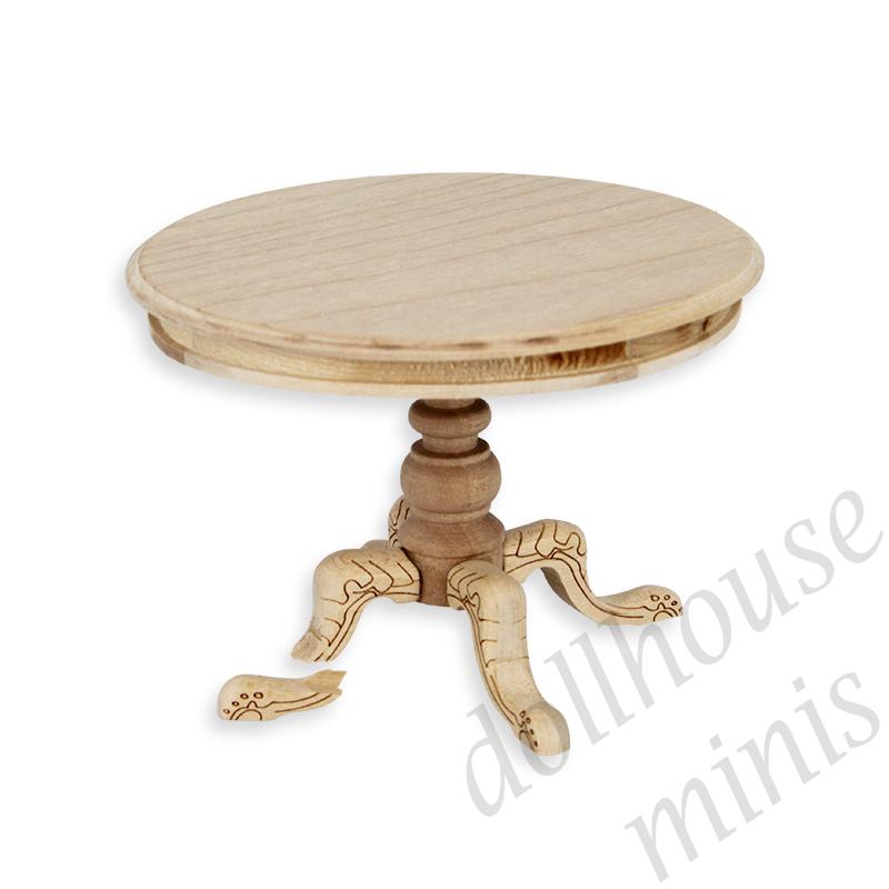 kitchen table barewood  BROKEN FOOT miniature furniture 1:12