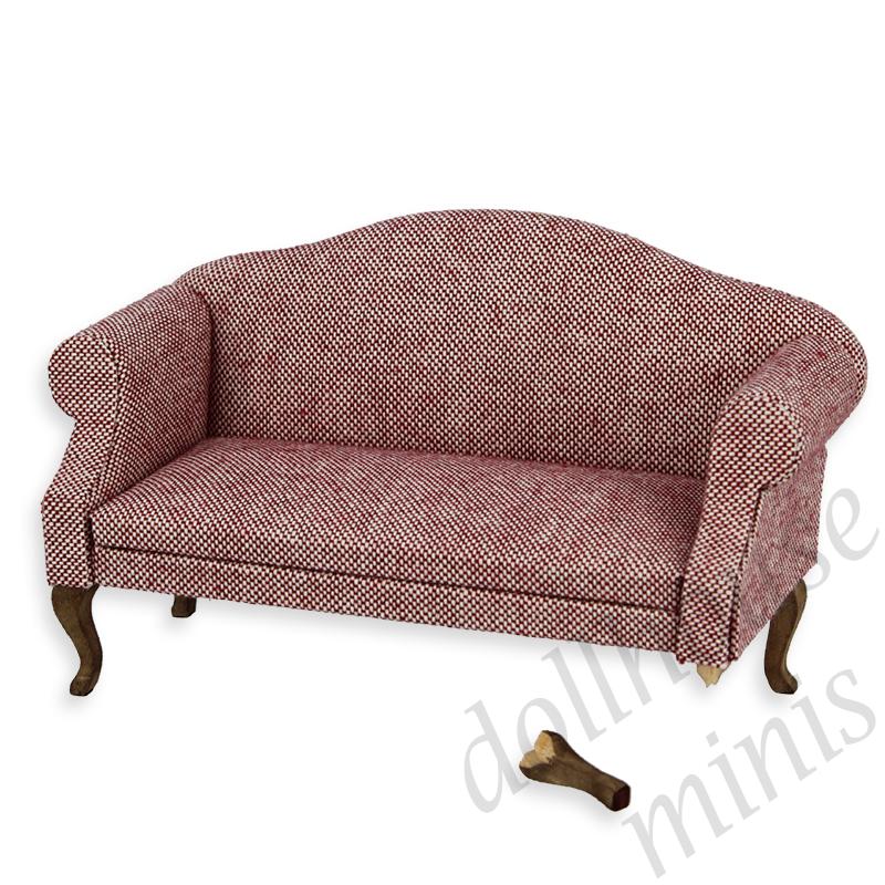 sofa louis xv walnut violet - 1 broken leg - miniature furniture 1:12 sofa louis xv walnut violet - 1 broken leg - miniature furniture 1:12