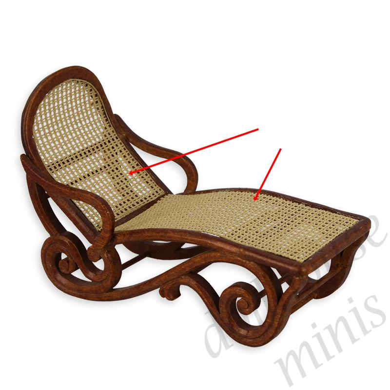 Lounge chair walnut Trianon collectible furniture 1:12 Lounge chair walnut Trianon collectible furniture 1:12