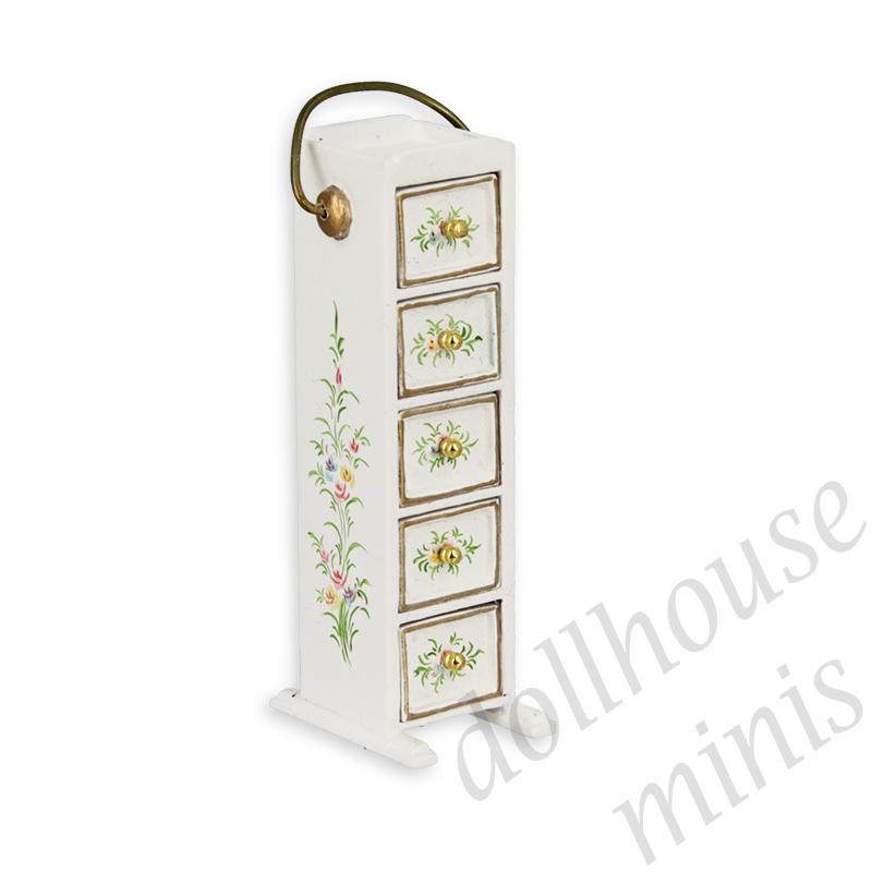 5-drawer sideboard white Trianon collectible furniture 1:12 5-drawer sideboard white Trianon collectible furniture 1:12