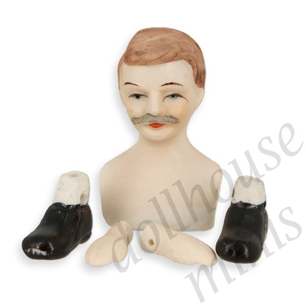 porcelain doll kit father for dollhouses 1:12 porcelain doll kit father for dollhouses 1:12