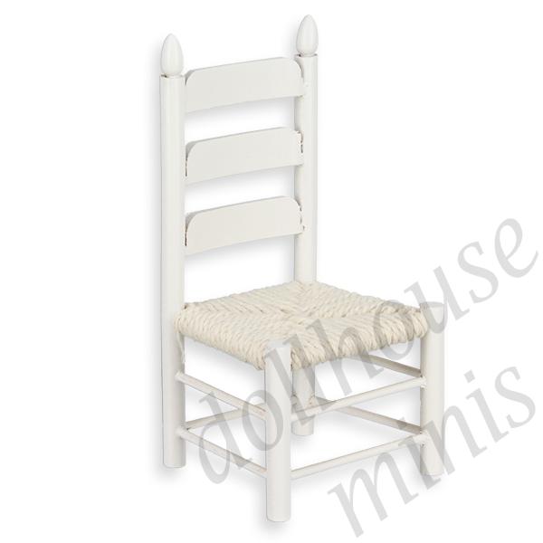 shaker side chair white miniature furniture 1:12