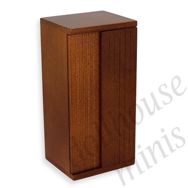 kitchen fridge walnut miniature furniture 1:12