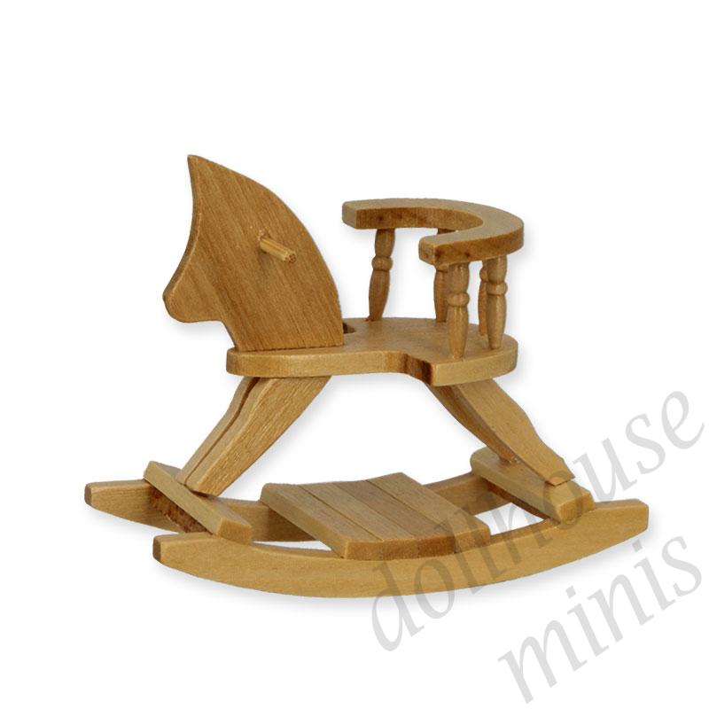 swinging horse natural oak miniature furniture 1:12