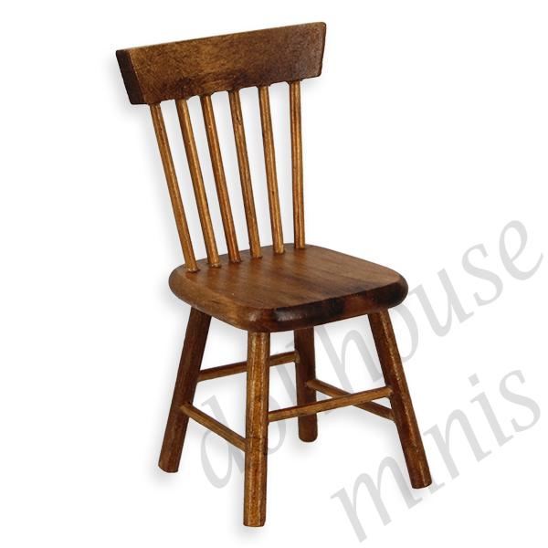 chair walnut miniature furniture 1:12