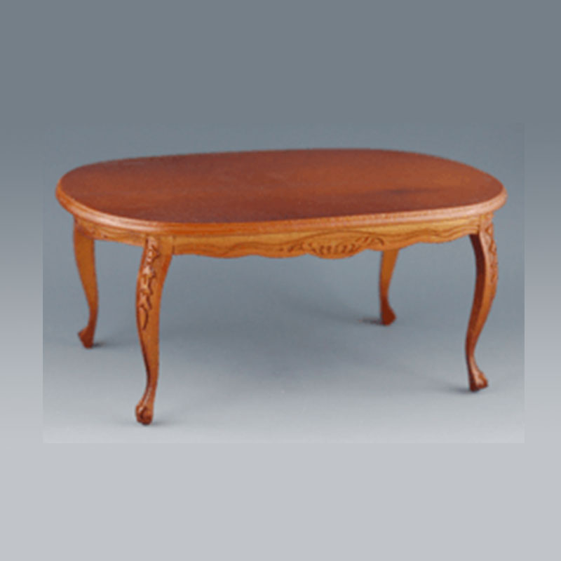 carved oval table cherrywood miniature furniture 1:12