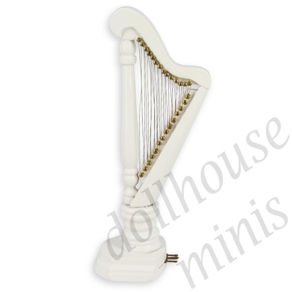 harp white miniature furniture 1:12 harp white miniature furniture 1:12