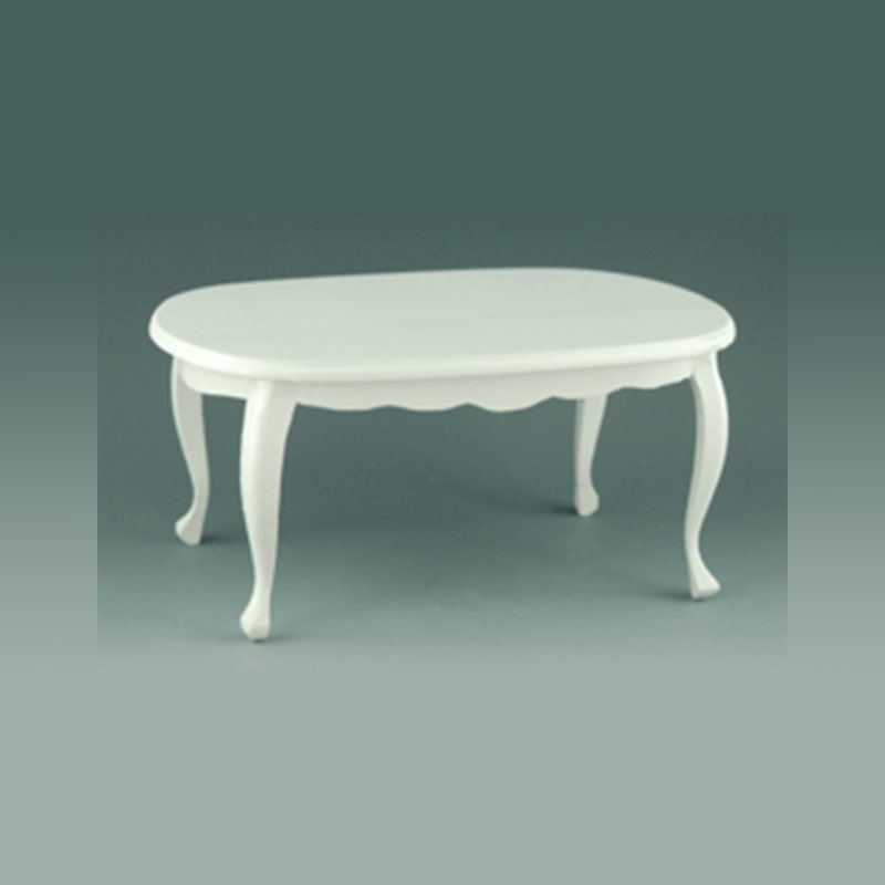 oval table white miniature furniture 1:12 oval table white miniature furniture 1:12