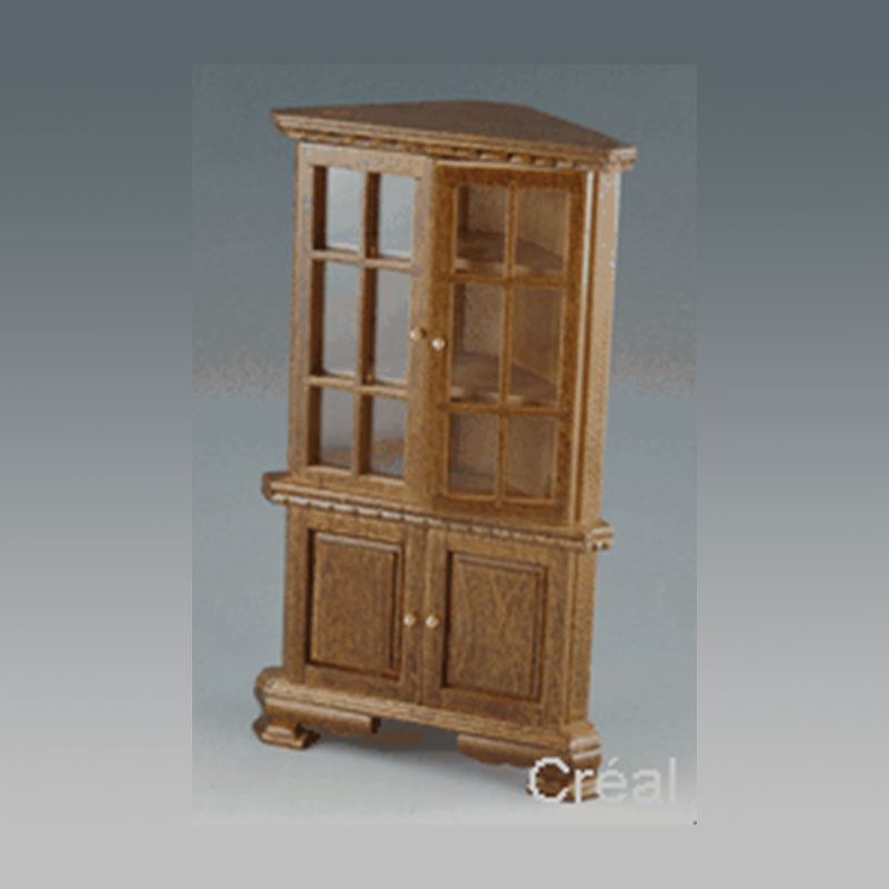 corner cabinet cherrywood miniature furniture 1:12 corner cabinet cherrywood miniature furniture 1:12