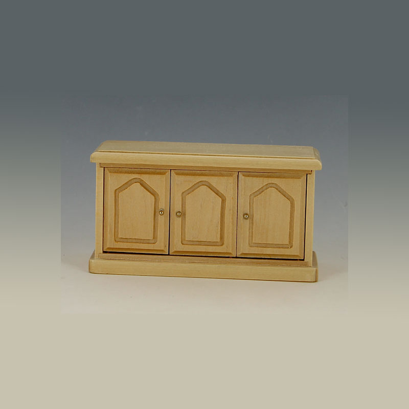 3 doors chest natural oak miniature furniture 1:12