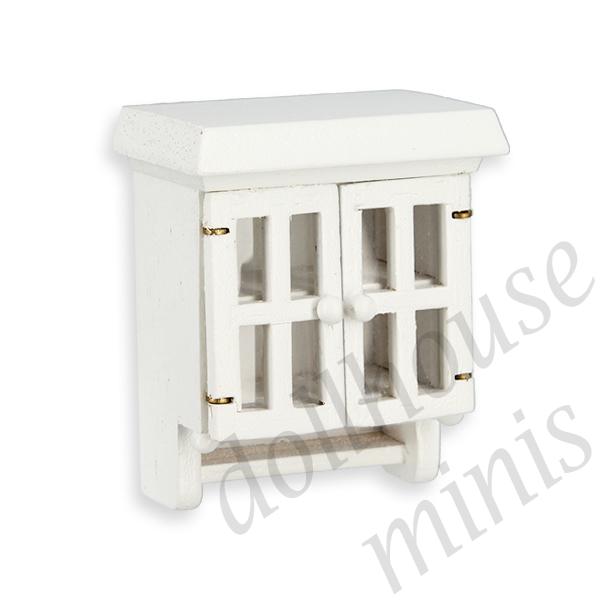 medicine wall cabinet white miniature furniture 1:12