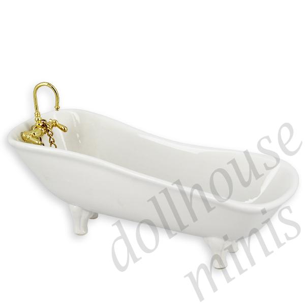 bath tube white miniature furniture 1:12 bath tube white miniature furniture 1:12
