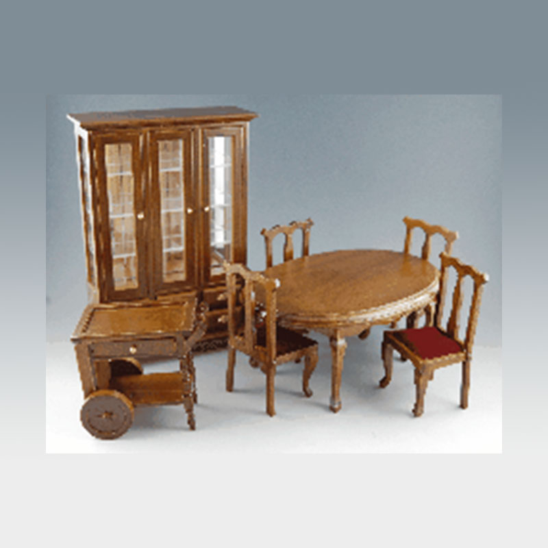 living room 7pc walnut miniature furniture 1:12 living room 7pc walnut miniature furniture 1:12