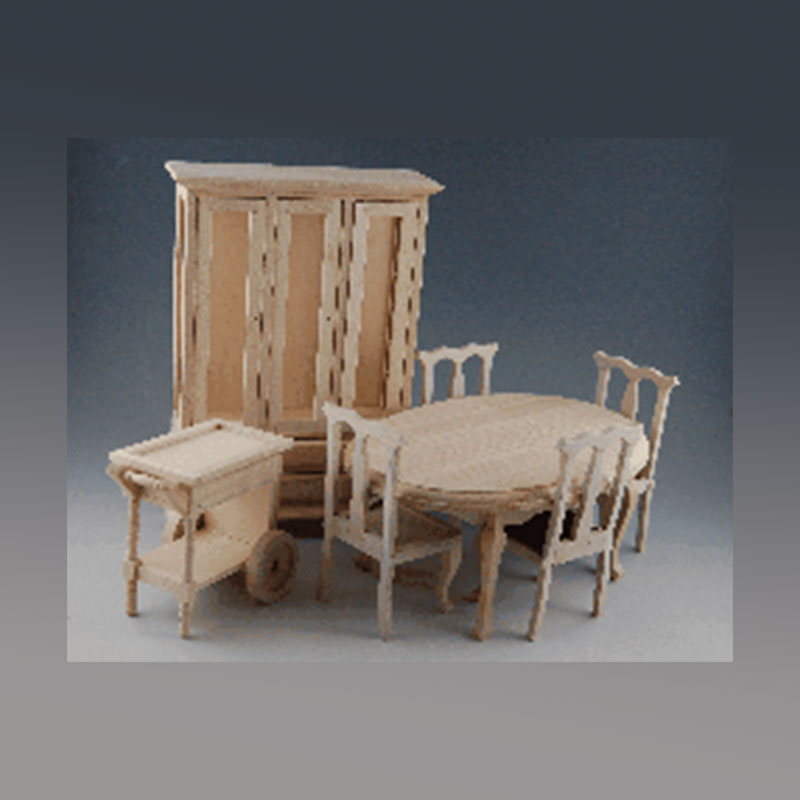 living room 7pc barewood miniature furniture 1:12 living room 7pc barewood miniature furniture 1:12