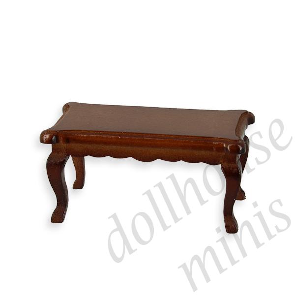 coffee table walnut miniature furniture 1:12