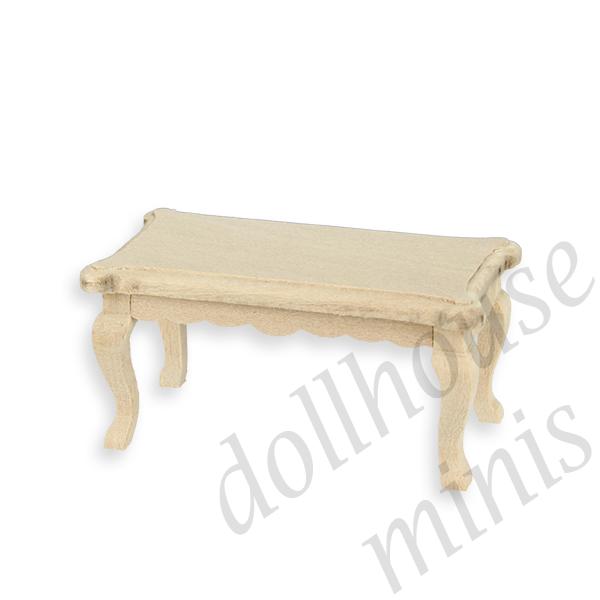 coffee tablebare wood miniature furniture 1:12