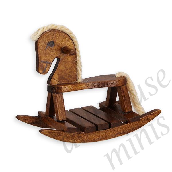 swinging horse walnut miniature furniture 1:12 swinging horse walnut miniature furniture 1:12