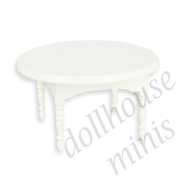 round table white miniature furniture 1:12 round table white miniature furniture 1:12