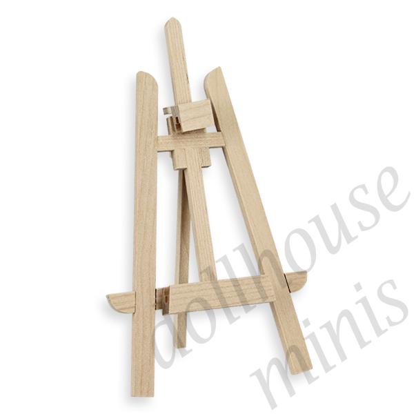 easel bare wood miniature furniture 1:12