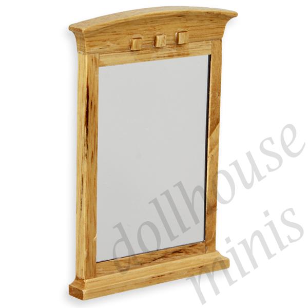 bentwood mirror natural oak miniature furniture 1:12 bentwood mirror natural oak miniature furniture 1:12