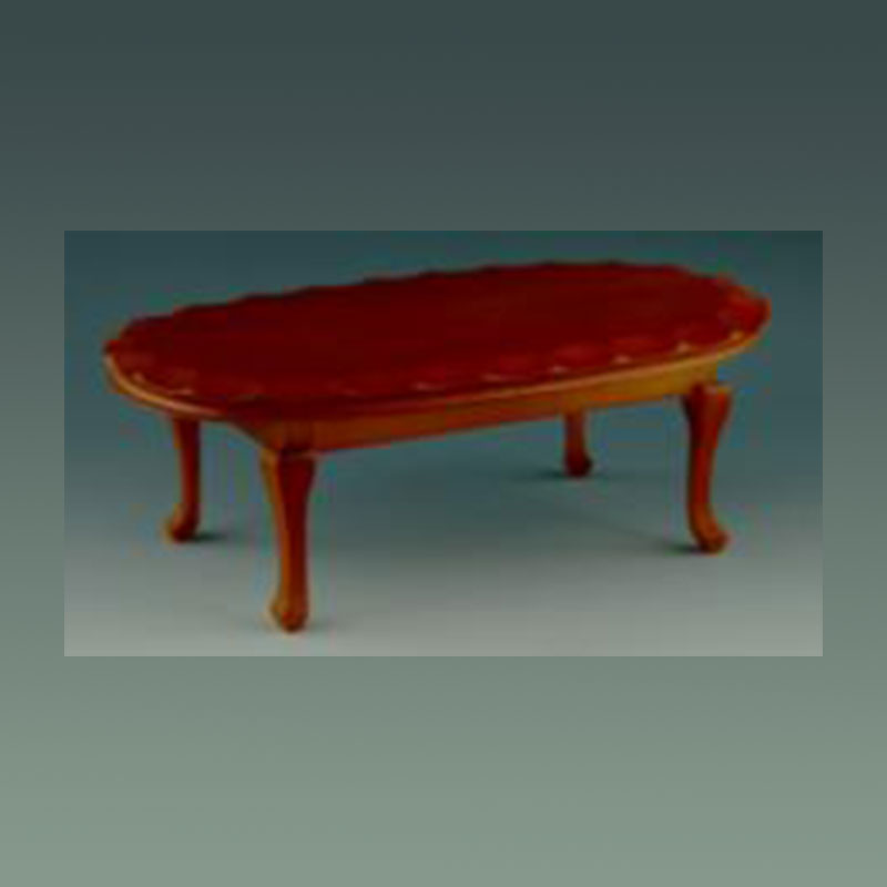 oval table beveled edge l-xv cherrywoodt miniature furniture 1:12 oval table beveled edge l-xv cherrywoodt miniature furniture 1:12