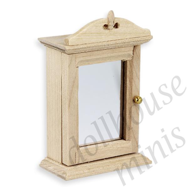 wall cabinet bare wood miniature furniture 1:12 wall cabinet bare wood miniature furniture 1:12