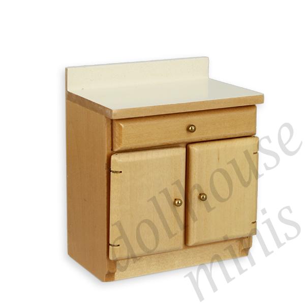 kitchen element, natural oak miniature furniture 1:12 kitchen element, natural oak miniature furniture 1:12