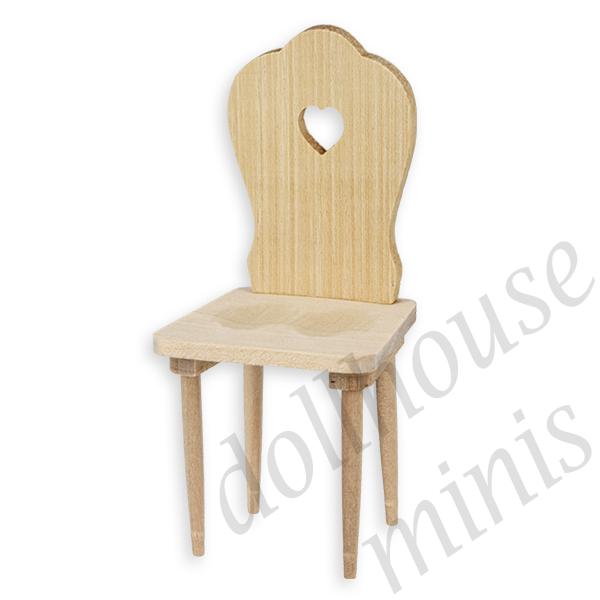 farmer chair barewood miniature furniture 1:12