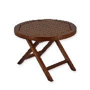 garden table walnut miniature 1:12