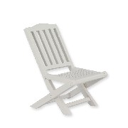 garden chair white miniature 1:12