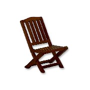 garden chair walnut miniature 1:12
