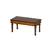 low table louis xvi walnut miniature 1:12