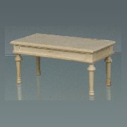 low table louis xvi bare wood miniature furniture 1:12