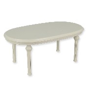 dining table louis xvi ivory miniature 1:12