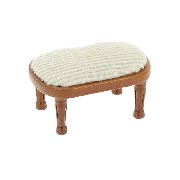foot-rest l-xvi beige velvet cherrywood miniature 1:12