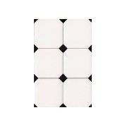 black rhombus wall tile miniature 1:12