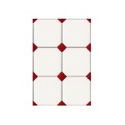 maroon rhombus wall tile miniature 1:12