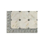 white marble, black cabochons miniature 1:12