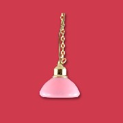 12v hanging lamp clip brass pink miniature 1:12