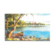 sweet tile lake landscape miniature 1:12