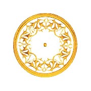 ceiling rosette 3d white-gold miniature 1:12