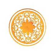 ceiling rosette 3d white-gold miniature 1:12